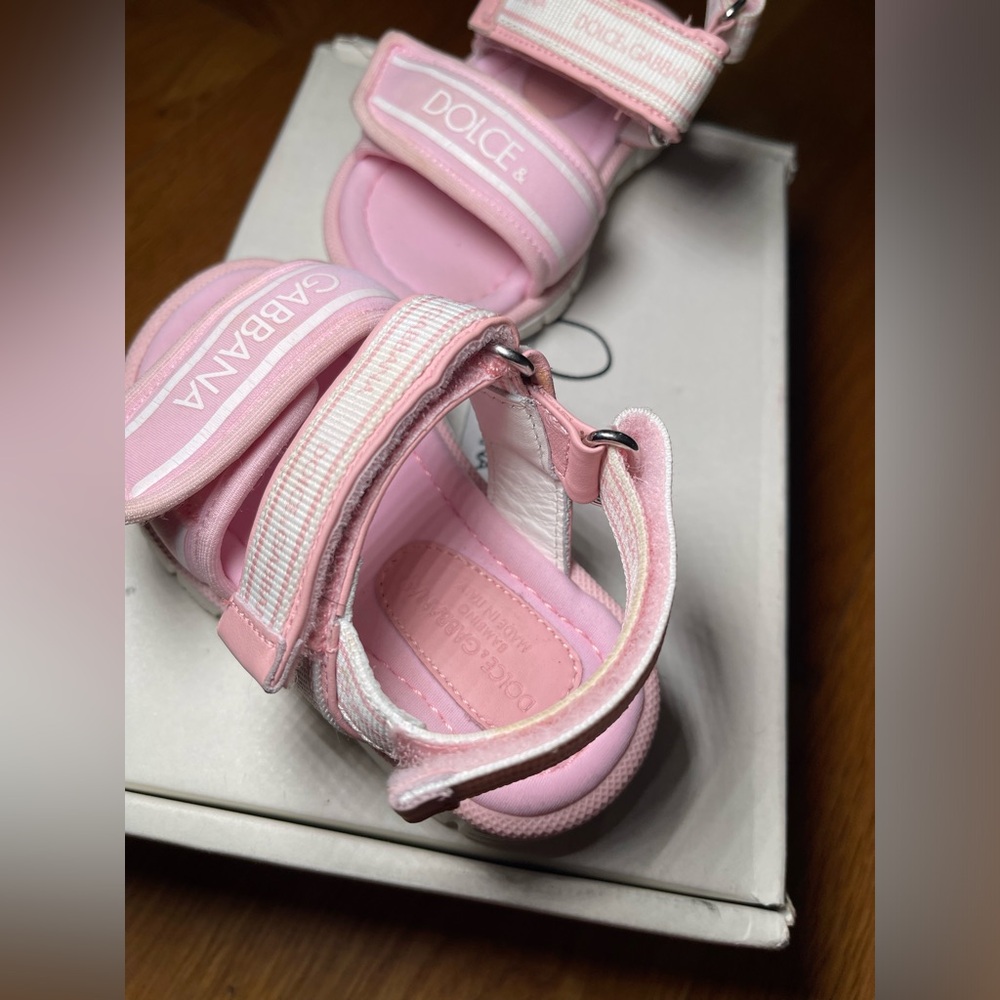 Pink/white dolce&gabanna sandals w/original box/tag worn 1x excellent condition